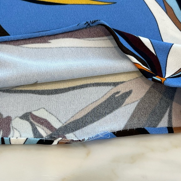 EMILIO PUCCI BLUE MULTI BAMBOO DRESS MODEL 71RL51 SIZE IT 40 / US 6 NWOTS! - Picture 16 of 17